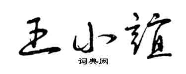 曾庆福王小谊草书个性签名怎么写