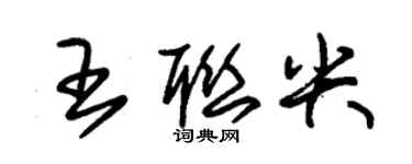朱锡荣王联尖草书个性签名怎么写