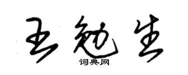 朱锡荣王勉生草书个性签名怎么写