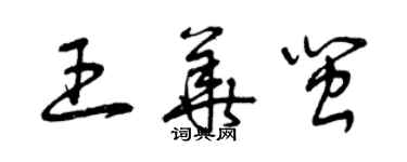 曾庆福王华闽草书个性签名怎么写