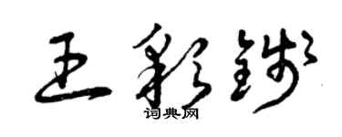曾庆福王彩钱草书个性签名怎么写