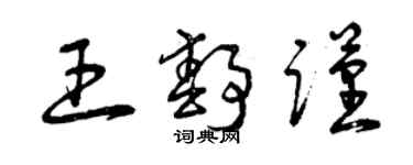 曾庆福王静谨草书个性签名怎么写