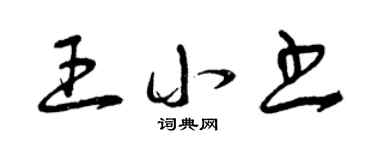 曾庆福王小书草书个性签名怎么写