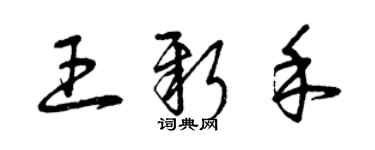 曾庆福王新禾草书个性签名怎么写