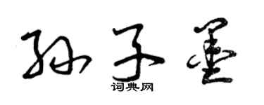 曾庆福孙子墨草书个性签名怎么写