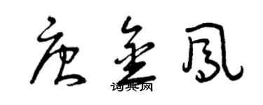 曾庆福唐金凤草书个性签名怎么写