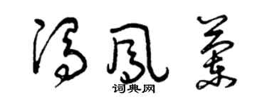 曾庆福冯凤兰草书个性签名怎么写