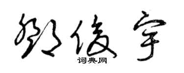 曾庆福邓俊宇草书个性签名怎么写