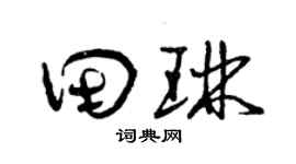 曾庆福田琳草书个性签名怎么写