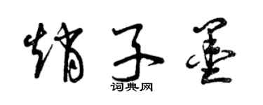 曾庆福赵子墨草书个性签名怎么写