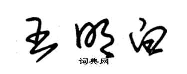 朱锡荣王明白草书个性签名怎么写