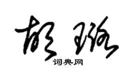 朱锡荣胡璐草书个性签名怎么写