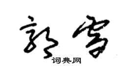 朱锡荣郭雪草书个性签名怎么写