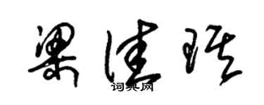 朱锡荣梁佳琪草书个性签名怎么写