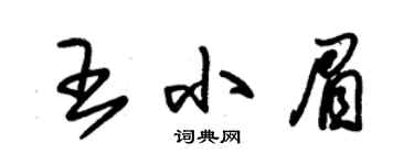 朱锡荣王小眉草书个性签名怎么写