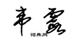 朱锡荣韦霞草书个性签名怎么写