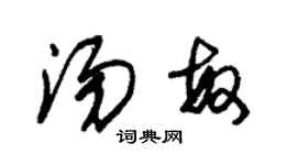 朱锡荣汤敏草书个性签名怎么写