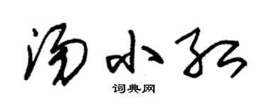 朱锡荣汤小红草书个性签名怎么写