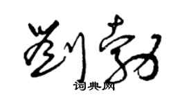 曾庆福刘勃草书个性签名怎么写