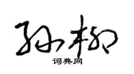 曾庆福孙柳草书个性签名怎么写