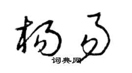 曾庆福杨易草书个性签名怎么写