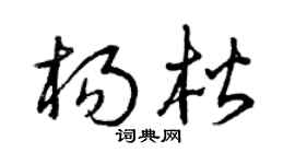 曾庆福杨楷草书个性签名怎么写