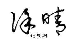 曾庆福徐晴草书个性签名怎么写