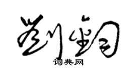 曾庆福刘钧草书个性签名怎么写