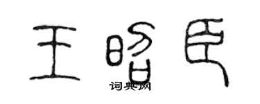 陈声远王昭臣篆书个性签名怎么写