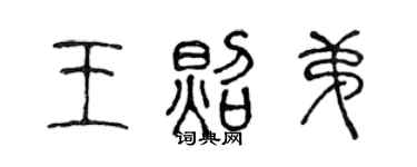 陈声远王照弟篆书个性签名怎么写