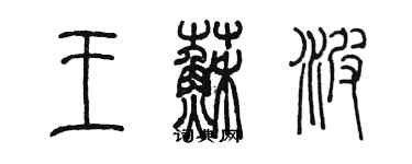 陈墨王苏波篆书个性签名怎么写
