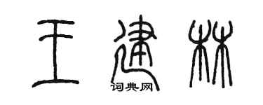 陈墨王建林篆书个性签名怎么写