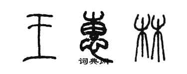陈墨王惠林篆书个性签名怎么写