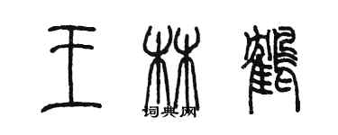 陈墨王林鹤篆书个性签名怎么写
