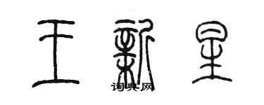 陈墨王新星篆书个性签名怎么写