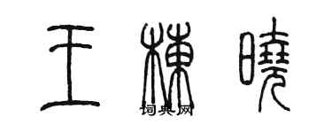 陈墨王栋晓篆书个性签名怎么写