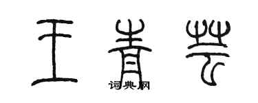 陈墨王青芸篆书个性签名怎么写