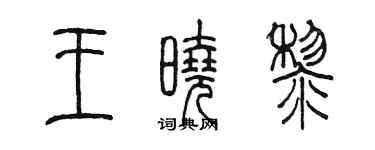 陈墨王晓黎篆书个性签名怎么写