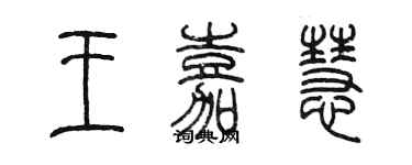 陈墨王嘉慧篆书个性签名怎么写