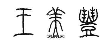 陈墨王美丰篆书个性签名怎么写