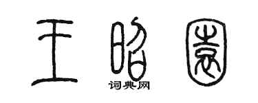 陈墨王昭园篆书个性签名怎么写