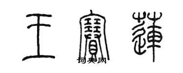陈墨王赛莲篆书个性签名怎么写