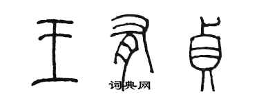 陈墨王有贞篆书个性签名怎么写