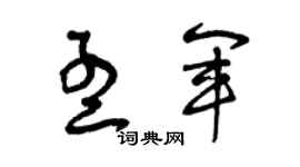 曾庆福孟军草书个性签名怎么写