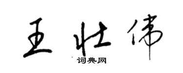 梁锦英王壮伟草书个性签名怎么写