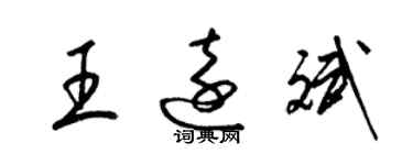 梁锦英王远斌草书个性签名怎么写
