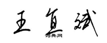 梁锦英王直斌草书个性签名怎么写