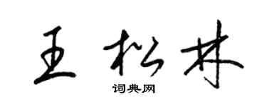 梁锦英王松林草书个性签名怎么写