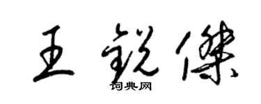 梁锦英王锐杰草书个性签名怎么写