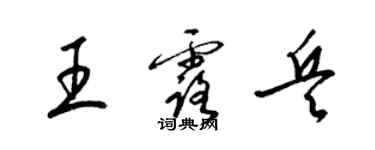 梁锦英王露兵草书个性签名怎么写